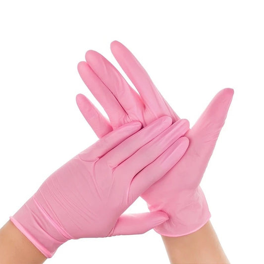 Guantes de Nitrilo Rosa x 100 unidades