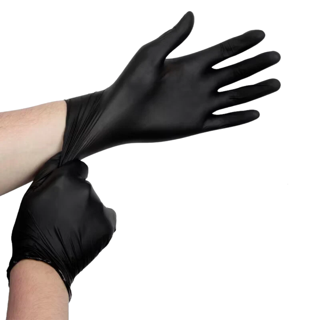 Guantes de Nitrilo Negro x 100 unidades